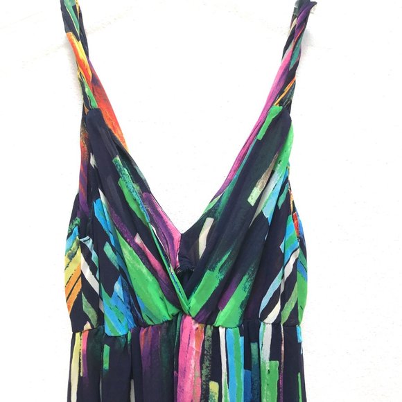 Papaya Maxi Dress Colorful Small Cruise Cocktail Summer - Picture 2 of 8